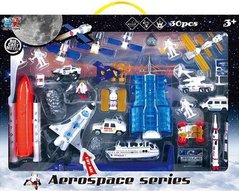 Большой игровой набор космической техники SpaceX с космонавтами, ракетой, луноходом