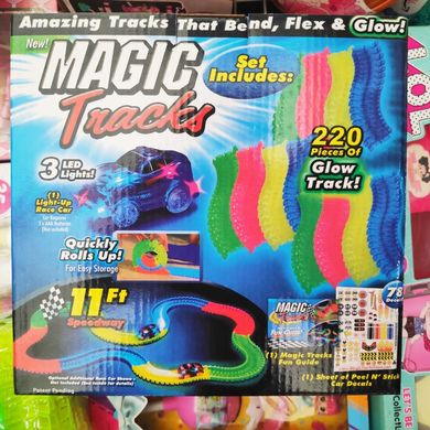 Детский светящийся гибкий трек Magic Tracks 220 деталей