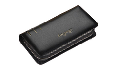 Мужской кошелек портмоне клатч Baellerry Leather Балери S6111 Черный