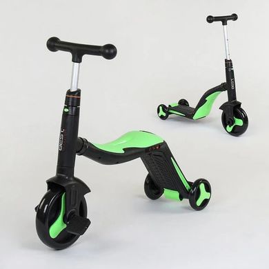 Велосипед детский 3в1 JT 70708 Best Scooter, самокат-велобег-велосипед , свет, 8 мелодий, колёса PU Розовый