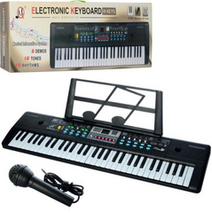 Детский синтезатор с микрофоном , записью, 61 клавиша, MQ601-605UFB