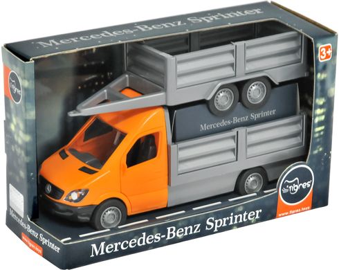 Машина Бусик с прицепом Мерседес Тигрес 1:24 Tigres Mercedes-Benz Sprinter бортовой 39667