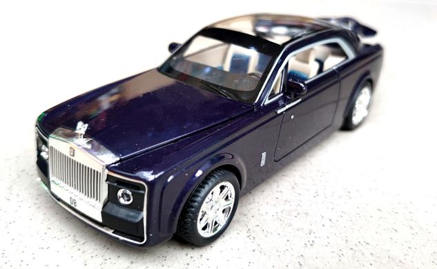 Машинка металлическая Роллс Ройс Rolls-Royce со светом и звуком открываются двери, капот, багажник 1:24