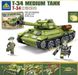 Конструктор Военный танк T-34 со светом военная техника Армия Kazi 82043, 578 деталей