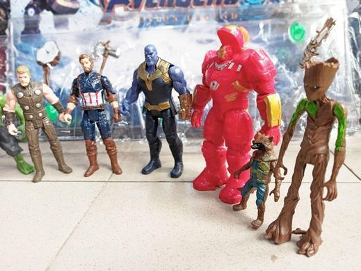 Набор супергероев Марвел 7 шт Marvel Avengers Халк, Танос, Тор, Капитан Америка