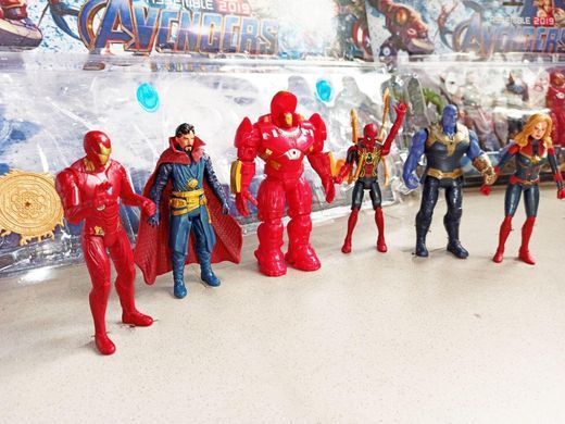 Набор супергероев Марвел 7 шт Marvel Avengers Халк, Танос, Тор, Капитан Америка