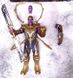 Большая фигурка Марвел Танос с перчаткой бесконечности в броне стеклянные глаза Thanos фигурка 29 см