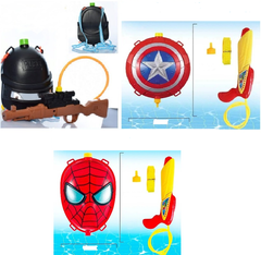 Водный автомат с балоном в виде рюкзака Человек Паук, Капитан Америка 0431